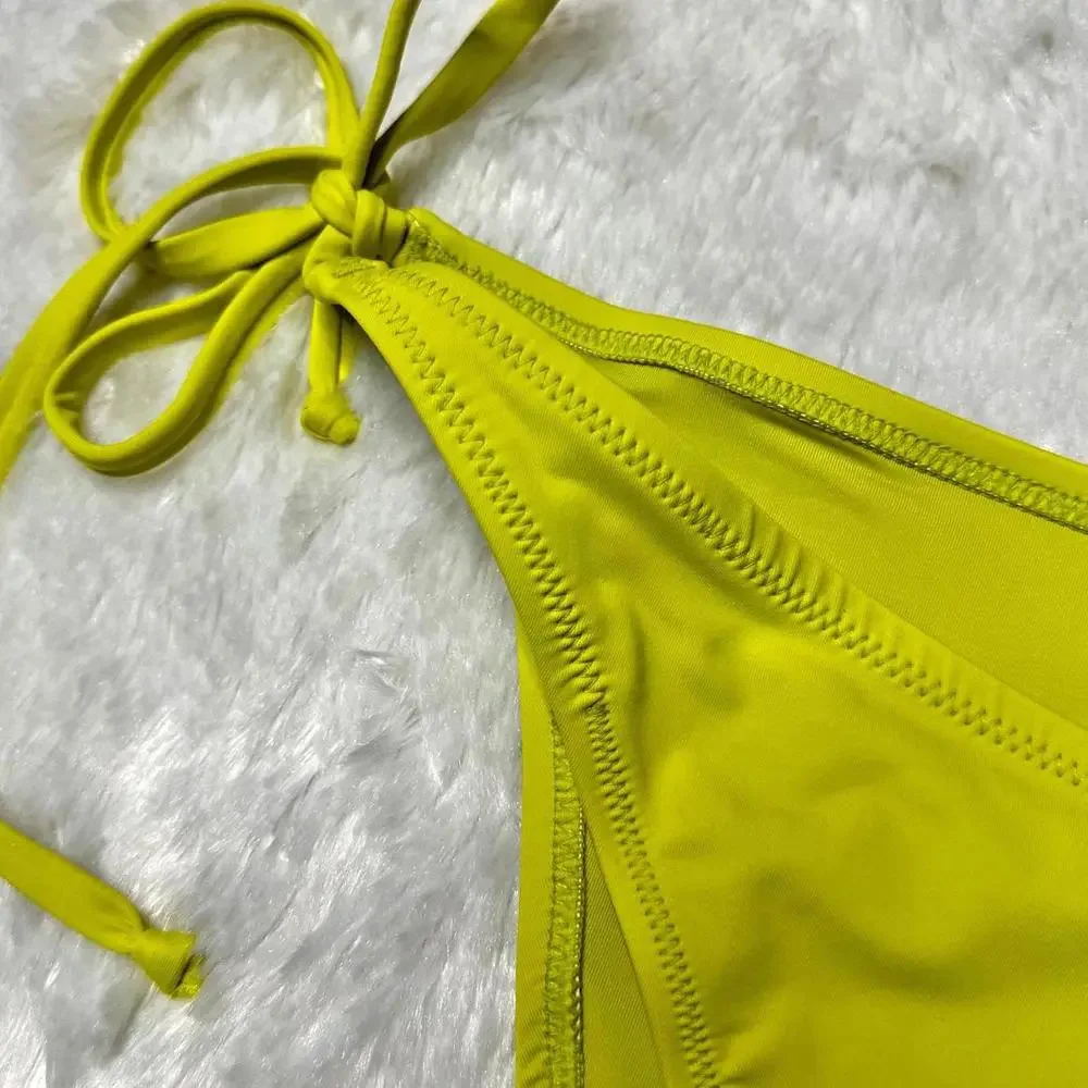 NWT Skims Signature Swim Dipped Tie Bikini Bottoms Citrus Women's 4X